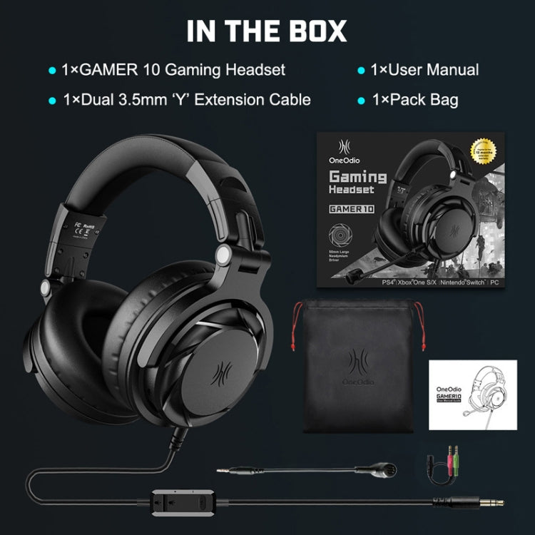 OneOdio PRO GD Phone Tablet Student Wired Headset, Cable Length: 2m(Black) - free shipping - PMC Jewellery - Order now!