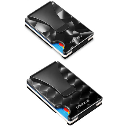 NEWBRING Large-capacity Multi-card Metal Anti-magnetic Card Holder(Geometric Pattern) - Antimagnetic RFID Package by NEWBRING | Online Shopping South Africa | PMC Jewellery | Buy Now Pay Later Mobicred