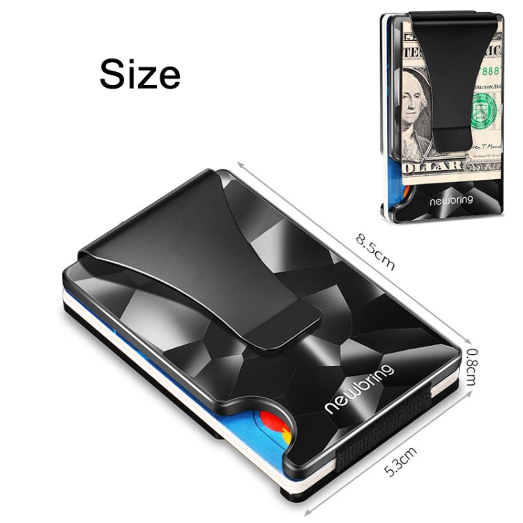 NEWBRING Large-capacity Multi-card Metal Anti-magnetic Card Holder(Geometric Pattern) - Antimagnetic RFID Package by NEWBRING | Online Shopping South Africa | PMC Jewellery | Buy Now Pay Later Mobicred