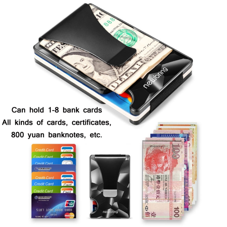 NEWBRING Large-capacity Multi-card Metal Anti-magnetic Card Holder(Geometric Pattern) - Antimagnetic RFID Package by NEWBRING | Online Shopping South Africa | PMC Jewellery | Buy Now Pay Later Mobicred
