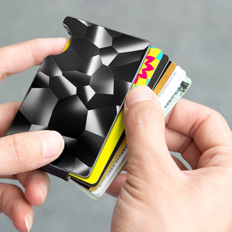NEWBRING Large-capacity Multi-card Metal Anti-magnetic Card Holder(Geometric Pattern) - Antimagnetic RFID Package by NEWBRING | Online Shopping South Africa | PMC Jewellery | Buy Now Pay Later Mobicred