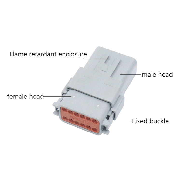 DT04-12P / DT06-12S With Copper Car Waterproof Connector Conductive Connection Terminal - Booster Cable & Clip by PMC TechLife | Online Shopping South Africa | PMC TechLife