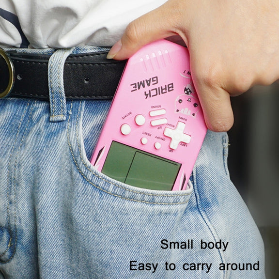 Large Screen Retro Children Handheld Game Console(Pink)