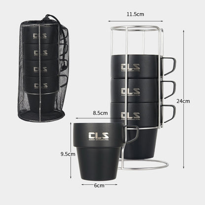 CLS 4 in 1 Outdoor 304 Stainless Steel Camping Cup(300ml) - free shipping - PMC Jewellery - Order now!