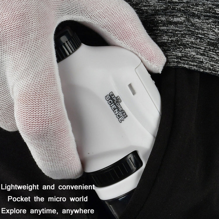 Children Handheld Portable Laboratory Equipment Microscope Toys, Colour: Lite + Specimen (White)