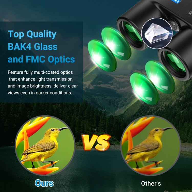 APEXEL 10x42 Fixed Focus Binoculars  Autofocus Telescope(Black) - free shipping - PMC Jewellery - Order now!