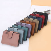 Baellerry N5013 Ladies Cropped Wallet Multi-Card Slot Zipper Buckle Coin Purse(Brown)