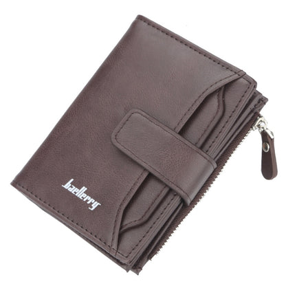 Baellerry D3218 Men Short Multi-Card Slot Zipper Wallet Large Capacity Card Holder(Brown) - Wallets by Baellerry | Online Shopping South Africa | PMC Jewellery | Buy Now Pay Later Mobicred