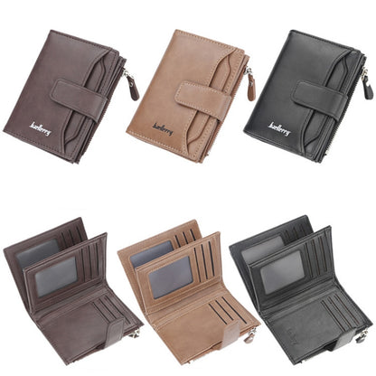 Baellerry D3218 Men Short Multi-Card Slot Zipper Wallet Large Capacity Card Holder(Brown) - Wallets by Baellerry | Online Shopping South Africa | PMC Jewellery | Buy Now Pay Later Mobicred