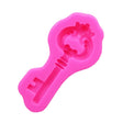 2 PCS Retro Key Fondant Cake Chocolate Silicone Mold(Pink) - Food Molds by PMC TechLife | Online Shopping South Africa | PMC TechLife