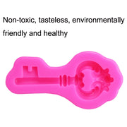2 PCS Retro Key Fondant Cake Chocolate Silicone Mold(Pink)