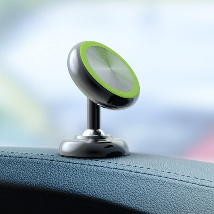 Car Aluminum Alloy Magnetic Mobile Phone Holder, Colour: Black (Luminous)