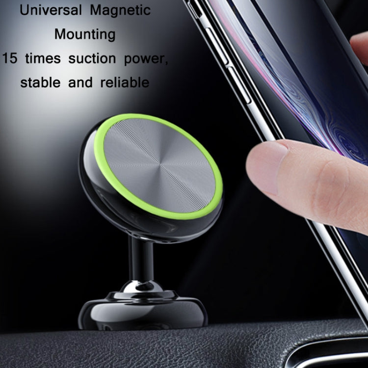 Car Aluminum Alloy Magnetic Mobile Phone Holder, Colour: Black (Luminous)