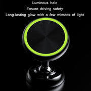 Car Aluminum Alloy Magnetic Mobile Phone Holder, Colour: Red (Luminous)