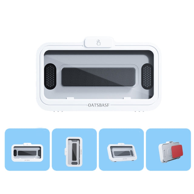 Oatsbasf  Bathroom Water-resistant Phone Case Holder Shower Phone Box Wall Mount Phone Holder(White)