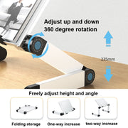 L03 Adjustable Lifting Reading Rack Book Holder Laptop Stand,Style��� Double Section Black