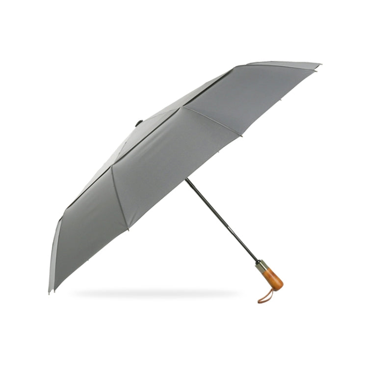 PARACHASE Ten-bone Double-layer Large Windproof Business Automatic Folding Umbrella(Grey) - free shipping - PMC Jewellery - Order now!