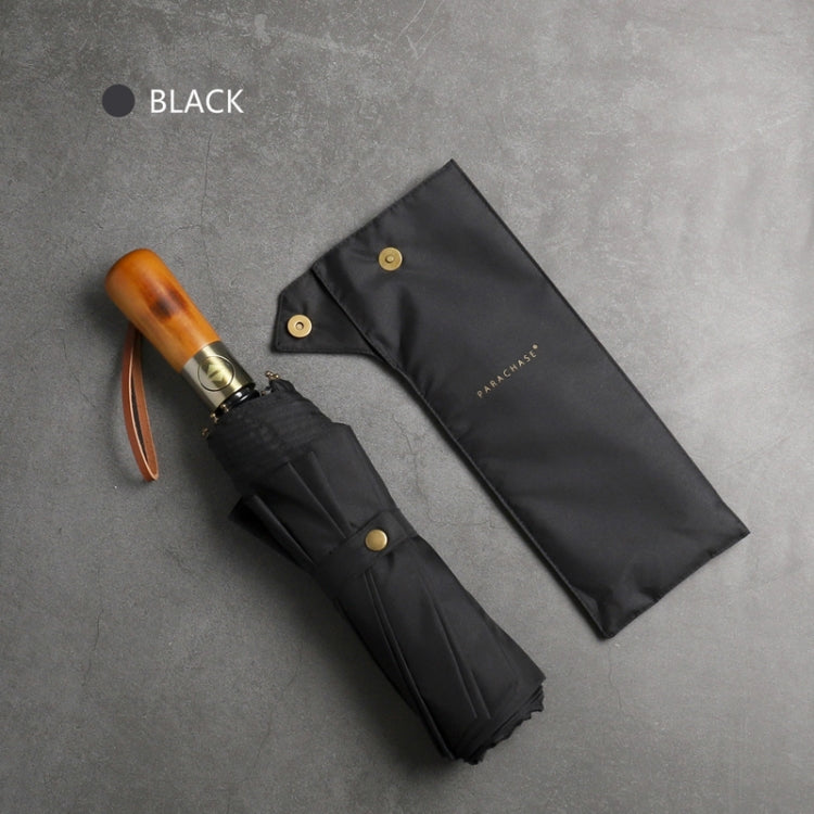 PARACHASE Ten-bone Double-layer Large Windproof Business Automatic Folding Umbrella(Black) - free shipping - PMC Jewellery - Order now!