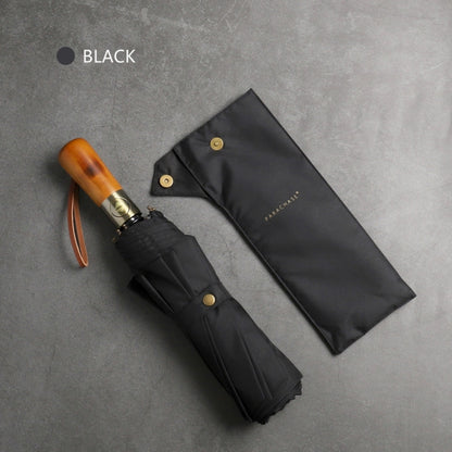 PARACHASE Ten-bone Double-layer Large Windproof Business Automatic Folding Umbrella(Black) - free shipping - PMC Jewellery - Order now!