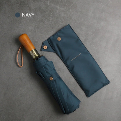 PARACHASE Ten-bone Double-layer Large Windproof Business Automatic Folding Umbrella(Navy) - free shipping - PMC Jewellery - Order now!
