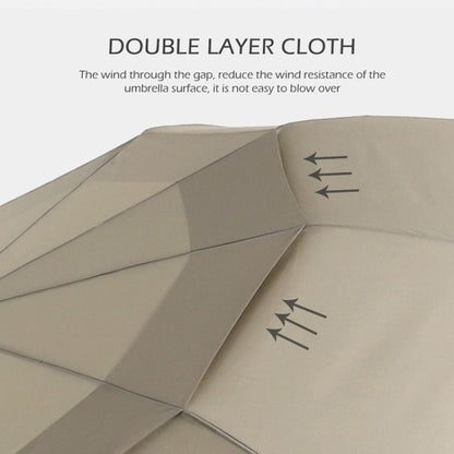PARACHASE Ten-bone Double-layer Large Windproof Business Automatic Folding Umbrella(Grey) - free shipping - PMC Jewellery - Order now!