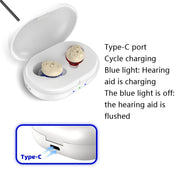 Old People Voice Amplifier Sound Collector Hearing Aid(Skin Color Double Machine + Black Charging Bin)
