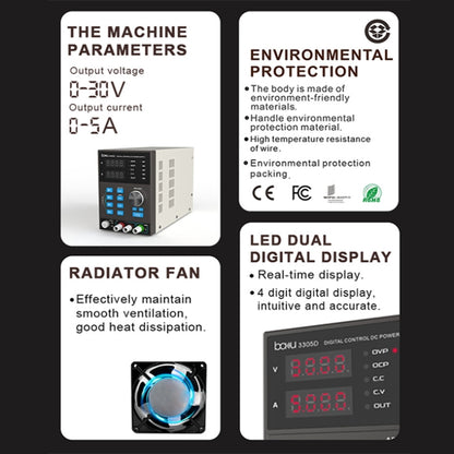BAKU BA-3305D 5A/30V CNC DC High Power Supply(EU Plug) - free shipping - PMC Jewellery - Order now!