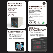 BAKU BA-3305D 5A/30V CNC DC High Power Supply(EU Plug)