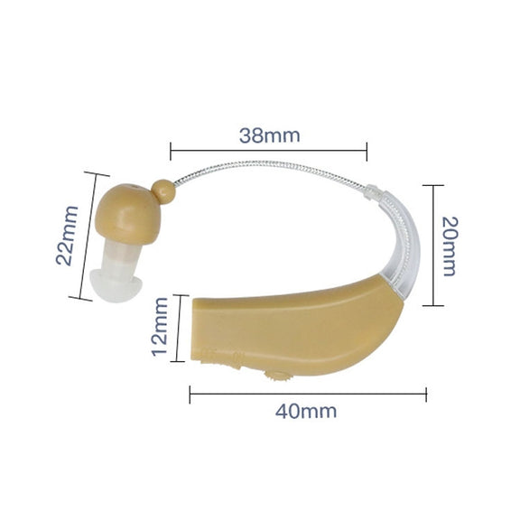 Elderly Use Can Charge Sound Amplifier Hearing Aid, Specification: US Plug(Skin Color Double Machine+White Charging Bin)