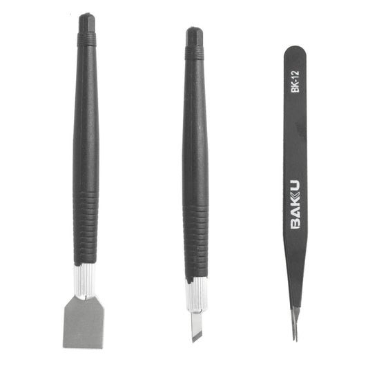 BAKU Solder Slurry Removal Scraper Tweezers Set(BK-7280) - free shipping - PMC Jewellery - Order now!