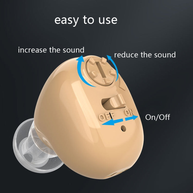 Elderly Sound Amplifier Portable Ear Canal Rechargeable Hearing Aid, Specification: US Plug(Skin Color) - Hearing Aids by PMC TechLife | Online Shopping South Africa | PMC TechLife