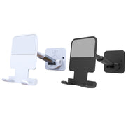 2 PCS T11 Wall Paste Mobile Phone Bracket Foldable Lift Bathroom Kitchen Wall Bracket(Black)