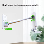 2 PCS T11 Wall Paste Mobile Phone Bracket Foldable Lift Bathroom Kitchen Wall Bracket(Black)
