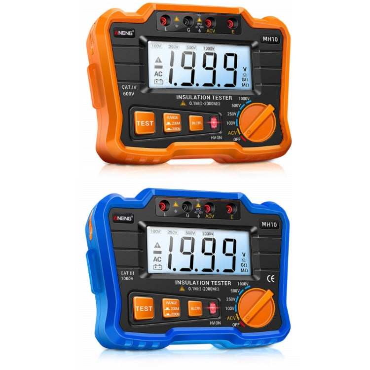 ANENG MH10 Digital High Precision Insulation Resistance Tester(Orange) - free shipping - PMC Jewellery - Order now!