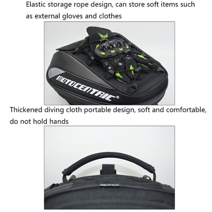 MOTOCENTRIC 11-MC-0102 Motorcycle Rear Seat Helmet Bag(Green) - free shipping - PMC Jewellery - Order now!