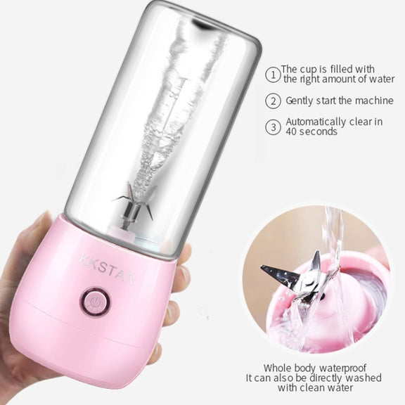 Household Fruit Juicer Portable Multi-Function Juice Cup(Goddess Pink)