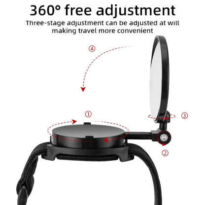 Bicycle Rearview Mirror With Wristband 360 Degree Rotating Mirror - free shipping - PMC Jewellery - Order now!