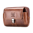 BULL CAPTAIN Multifunctional Leather Mobile Phone Small Waist Bag For Men(Horizontal Brown) - free shipping - PMC TechLife - Order now!