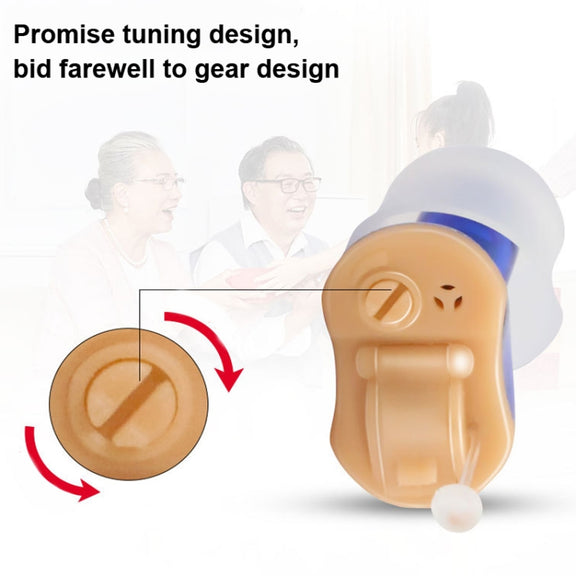 Battery Type Digital Noise Reduction Hearing Aid Elderly Sound Amplifier(Black Right Ear)