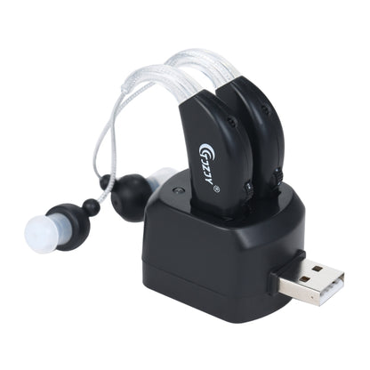 Rechargeable Hearing Aids for Seniors Personal Sound Amplifier with Charging Base,EU Plug(Black) - Hearing Aids by PMC Jewellery | Online Shopping South Africa | PMC Jewellery | Buy Now Pay Later Mobicred