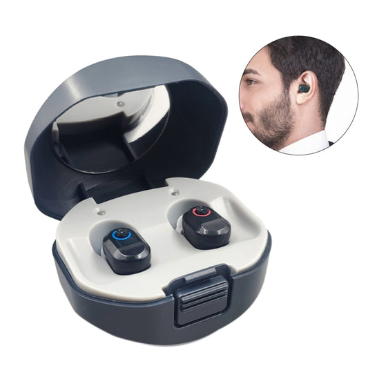 TWS On-Ear Sound Amplifier Hearing Aid with Charging Compartment(Black) - free shipping - PMC Jewellery - Order now!