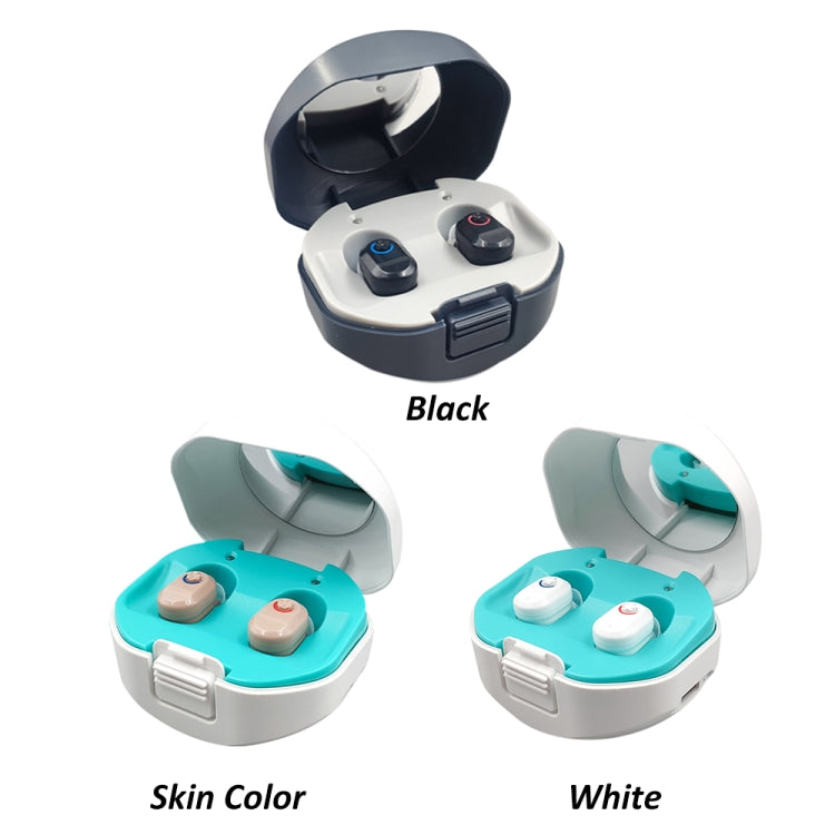 TWS On-Ear Sound Amplifier Hearing Aid with Charging Compartment(Skin Color)