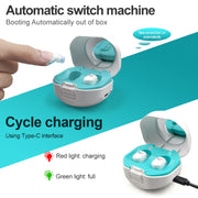 TWS On-Ear Sound Amplifier Hearing Aid with Charging Compartment(Skin Color)