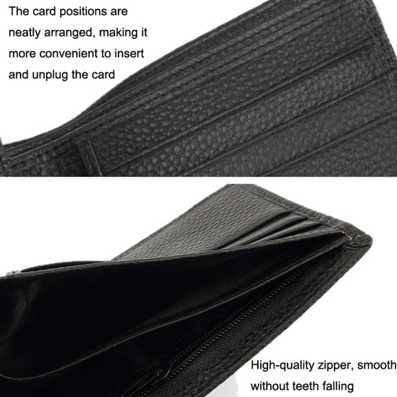 K-8018 RFID Anti-theft First Layer Cowhide Coin Purse Men Wallet