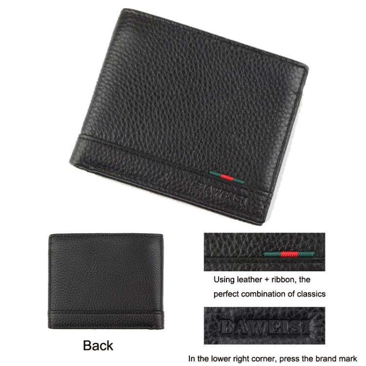 Baweisi A-6513-1 Men Casual Short RFID Wallet Multifunctional Card Holder - free shipping - PMC Jewellery - Order now!
