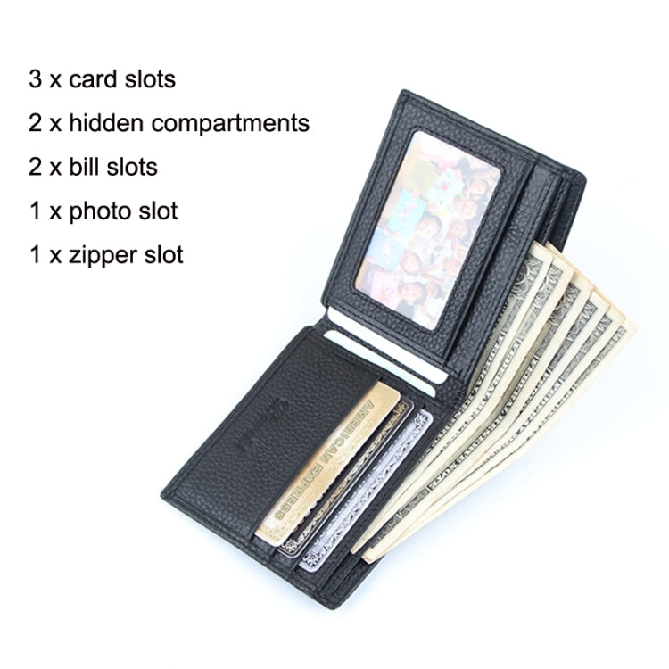 Baweisi A-6525-1 Men Casual Short RFID Wallet Multifunctional Card Holder - free shipping - PMC Jewellery - Order now!