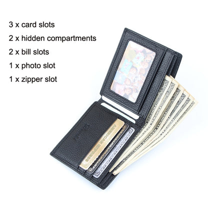 Baweisi A-6525-1 Men Casual Short RFID Wallet Multifunctional Card Holder - free shipping - PMC Jewellery - Order now!