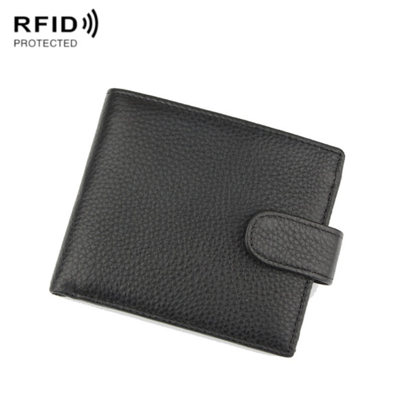 K-8013 Anti-Magnetic Anti-Theft RFID Short Business Men Wallet