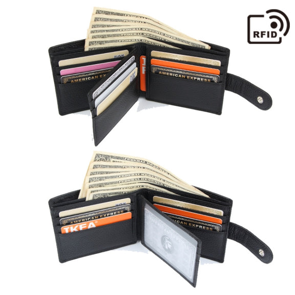 K-8013 Anti-Magnetic Anti-Theft RFID Short Business Men Wallet
