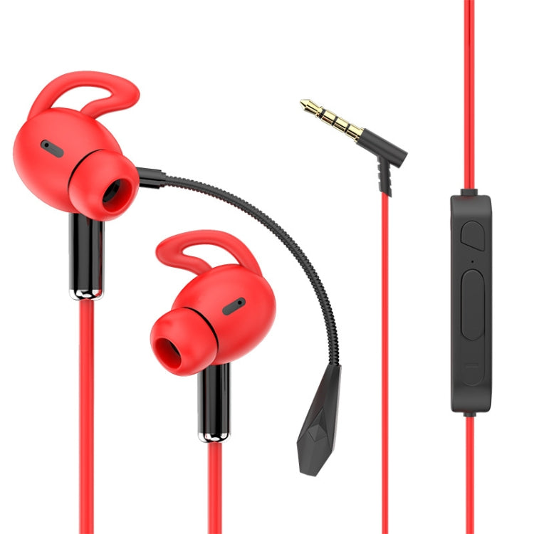 3.5mm Interface Mobile Phone Wire Control Headphones(Red) - Normal Style Earphone by PMC TechLife | Online Shopping South Africa | PMC TechLife